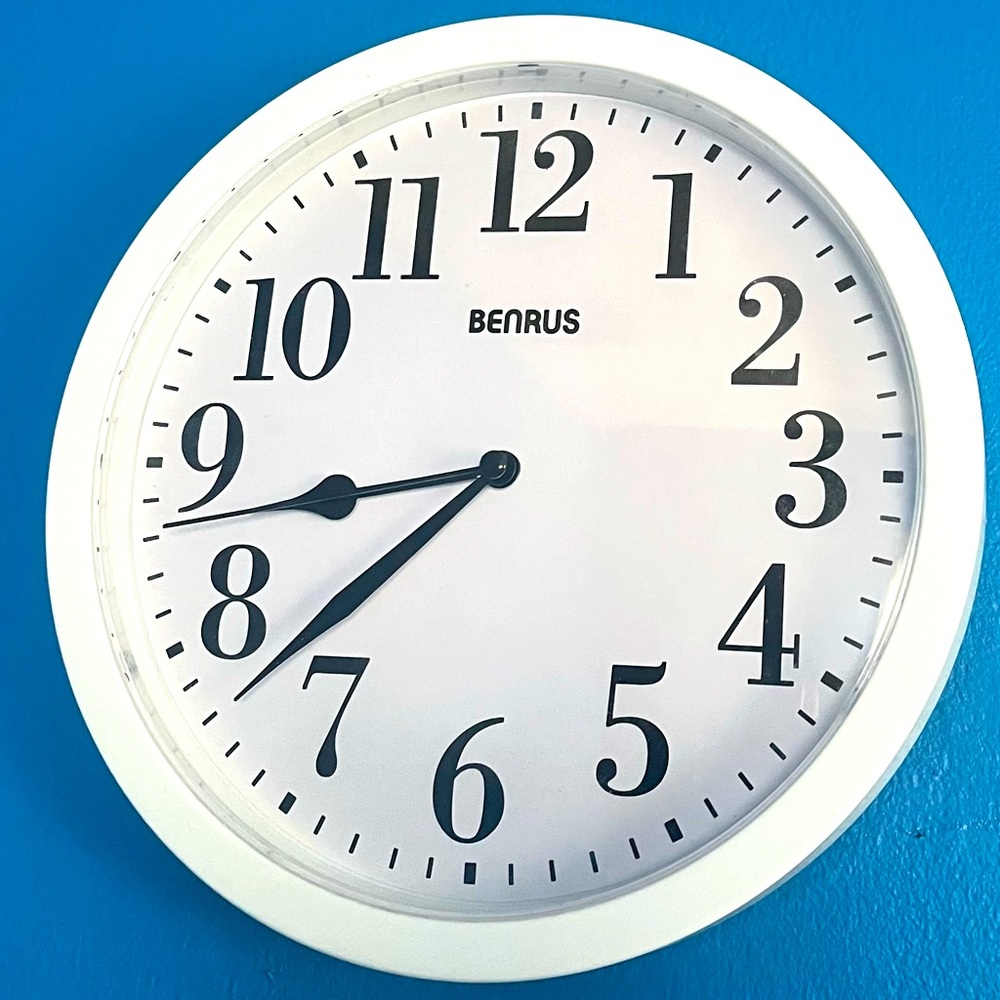White Benrus Clock